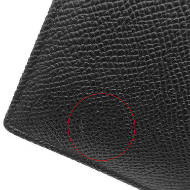 ブルガリ BVLGARI マン コンパクトウォレット 294730 ブラック グレインカーフレザー 二つ折り財布 シルバー金具 黒 二つ折り 札入れ