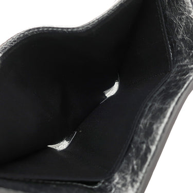 バレンシアガ BALENCIAGA ペーパー ミニ ウォレット 391446 シルバー レザー 三つ折り財布 コンパクトウォレット