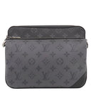 ルイヴィトン LOUIS VUITTON トリオ メッセンジャー M69443 モノグラムエクリプス レザー モノグラムエクリプス リバース キャンバス ショルダーバッグ シルバー金具 黒 グレー