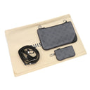 ルイヴィトン LOUIS VUITTON トリオ メッセンジャー M69443 モノグラムエクリプス レザー モノグラムエクリプス リバース キャンバス ショルダーバッグ シルバー金具 黒 グレー