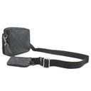 ルイヴィトン LOUIS VUITTON トリオ メッセンジャー M69443 モノグラムエクリプス レザー モノグラムエクリプス リバース キャンバス ショルダーバッグ シルバー金具 黒 グレー