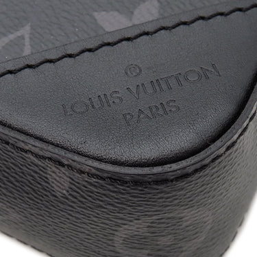 ルイヴィトン LOUIS VUITTON トリオ メッセンジャー M69443 モノグラムエクリプス レザー モノグラムエクリプス リバース キャンバス ショルダーバッグ シルバー金具 黒 グレー