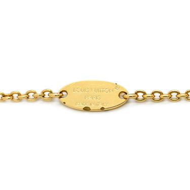 ルイヴィトン LOUIS VUITTON LV アイコニック M00596 ゴールド GP ストラス ラインストーン ネックレス ロゴ モノグラムフラワー LVイニシャル LVサークル