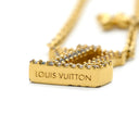 ルイヴィトン LOUIS VUITTON LV アイコニック M00596 ゴールド GP ストラス ラインストーン ネックレス ロゴ モノグラムフラワー LVイニシャル LVサークル