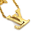 ルイヴィトン LOUIS VUITTON LV アイコニック M00596 ゴールド GP ストラス ラインストーン ネックレス ロゴ モノグラムフラワー LVイニシャル LVサークル