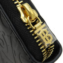 バーバリー BURBERRY TBモノグラム エンボス 8011601 ブラック レザー 長財布 ゴールド金具 黒 TBロゴ ラウンドファスナー