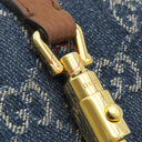 グッチ GUCCI ジャッキー1961 チェーン付き ウォレット 652681 ブルー×ブラウン レザー GGジャガードデニム チェーンウォレット ゴールド金具 デニム ショルダー