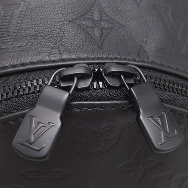 ルイヴィトン LOUIS VUITTON レーサー スリングバッグ M46107 ノワール レザー モノグラムシャドウレザー ボディバッグ マットブラック金具 黒 クロスボディ