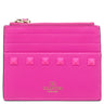 ヴァレンティノ VALENTINO ロックスタッズ カードケース 4W2P0T35ZKZ ピンク レザー カードケース ゴールド金具 フラグメントケース コインケース
