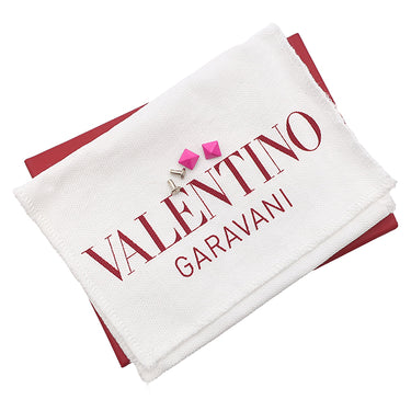 ヴァレンティノ VALENTINO ロックスタッズ カードケース 4W2P0T35ZKZ ピンク レザー カードケース ゴールド金具 フラグメントケース コインケース