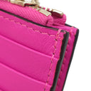 ヴァレンティノ VALENTINO ロックスタッズ カードケース 4W2P0T35ZKZ ピンク レザー カードケース ゴールド金具 フラグメントケース コインケース