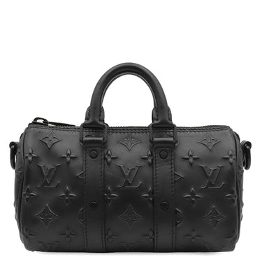 ルイヴィトン LOUIS VUITTON キーポル XS M57960 モノグラムシール レザー モノグラムシール 2WAYバッグ ブラック金具 ミニボストン エンボス