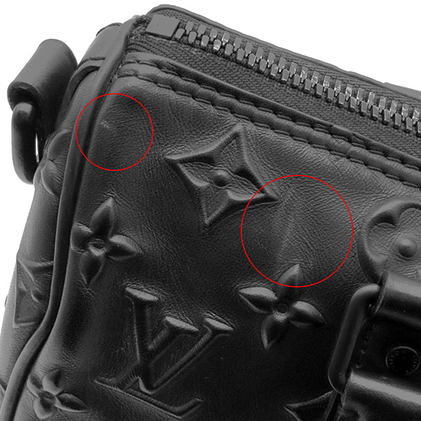【良品】LOUIS VUITTON 本革 ニーハイ 37 BLACK モノグラム ルイヴィトン LOUIS VUITTON キーポル XS M57960 モノグラムシール