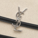 イヴ・サンローラン Yves Saint Laurent ソルフェリーノ キャンバス ショルダー ベージュ×ブラック キャンバス レザー ショルダーバッグ シルバー金具 YSL ロゴプレート