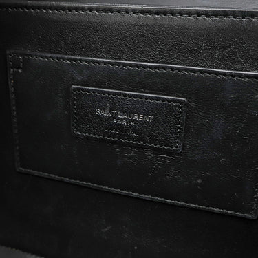 イヴ・サンローラン Yves Saint Laurent ソルフェリーノ キャンバス ショルダー ベージュ×ブラック キャンバス レザー ショルダーバッグ シルバー金具 YSL ロゴプレート