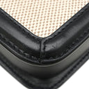 イヴ・サンローラン Yves Saint Laurent ソルフェリーノ キャンバス ショルダー ベージュ×ブラック キャンバス レザー ショルダーバッグ シルバー金具 YSL ロゴプレート