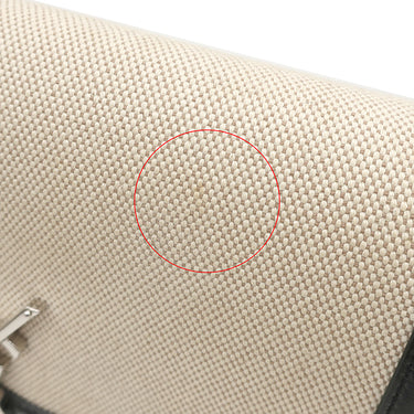 イヴ・サンローラン Yves Saint Laurent ソルフェリーノ キャンバス ショルダー ベージュ×ブラック キャンバス レザー ショルダーバッグ シルバー金具 YSL ロゴプレート