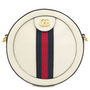 グッチ GUCCI オフィディア GG ミニ ラウンド ショルダー 550618 ホワイト レザー ショルダーバッグ ゴールド金具 白 紺 赤 チェーンショルダー