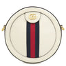 グッチ GUCCI オフィディア GG ミニ ラウンド ショルダー 550618 ホワイト レザー ショルダーバッグ ゴールド金具 白 紺 赤 チェーンショルダー