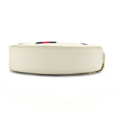 グッチ GUCCI オフィディア GG ミニ ラウンド ショルダー 550618 ホワイト レザー ショルダーバッグ ゴールド金具 白 紺 赤 チェーンショルダー