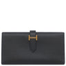 エルメス HERMES ベアンスフレ ブラック ヴォーエプソン 長財布 ゴールド金具 黒 二つ折り財布