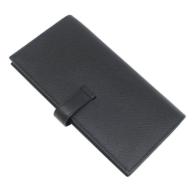 エルメス HERMES ベアンスフレ ブラック ヴォーエプソン 長財布 ゴールド金具 黒 二つ折り財布