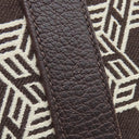 エルメス HERMES ガーデンパーティーTPM ブラウン×ホワイト トワルソーアッシュ レザー トートバッグ シルバー金具 茶 白 Ｈロゴ