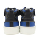 エルメス HERMES クルー ド セル フリースタイル H222915Z ブラックXホワイトXブルー レザー #40.5 スニーカー 黒 白 青 ハイカット