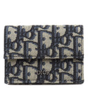 クリスチャン・ディオール Christian Dior ディオール オブリーク ジャガード 2OBBC110YSE_H05E ベージュ×ブラック コットン カーフ テクニカルファブリック 三つ折り財布 シルバー金具 総柄 日本限定