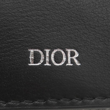 クリスチャン・ディオール Christian Dior ディオール オブリーク ジャガード 2OBBC110YSE_H05E ベージュ×ブラック コットン カーフ テクニカルファブリック 三つ折り財布 シルバー金具 総柄 日本限定