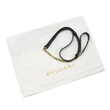 ブルガリ BVLGARI インフィニートゥム ブラック レザー チェーンウォレット ゴールド金具 黒 チェーンショルダー