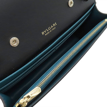 ブルガリ BVLGARI インフィニートゥム ブラック レザー チェーンウォレット ゴールド金具 黒 チェーンショルダー