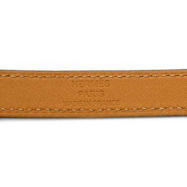 エルメス HERMES ケリードゥブルトゥール ブルーXゴールド ヴォーエプソン GP T4 ブレスレット 青 2重 2連 ケリークラスプ
