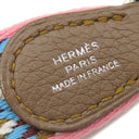 エルメス HERMES バンドリエール サングル ジグザグ ローズエテ×ホワイト×ルージュヴィフ×ゴールド ヴォースイフト トワルコットン ショルダーストラップ シルバー金具