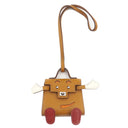 エルメス HERMES ビジュードサック ケリードール ナチュラルサブレ×オレンジ×ナタ×ブリック レザー タデラクト バッグチャーム シルバー金具 茶