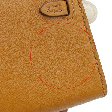 エルメス HERMES ビジュードサック ケリードール ナチュラルサブレ×オレンジ×ナタ×ブリック レザー タデラクト バッグチャーム シルバー金具 茶