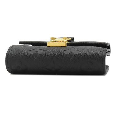 ルイヴィトン LOUIS VUITTON ポルトフォイユ メティス コンパクト M80880 ノワール モノグラムアンプラント 三つ折り財布 ゴールド金具 黒