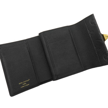 ルイヴィトン LOUIS VUITTON ポルトフォイユ メティス コンパクト M80880 ノワール モノグラムアンプラント 三つ折り財布 ゴールド金具 黒