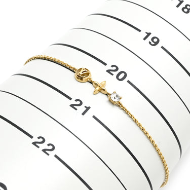 ルイヴィトン LOUIS VUITTON プティ ルイ M00374 ゴールド GP ストラス ブレスレット LVサークル モノグラムフラワー