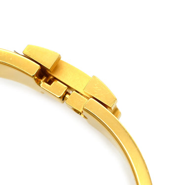 エルメス HERMES クリックH PM グレージュ×ゴールド GP エナメル ブレスレット ゴールド金具 Hブレス クリッククラック