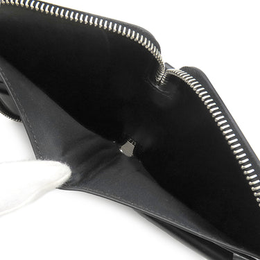ジバンシイ GIVENCHY ヴォワイユー ネックストラップ カードホルダー BK60F6K1Y1 001 ブラック グレインカーフレザー 二つ折り財布 シルバー金具 コンパクト