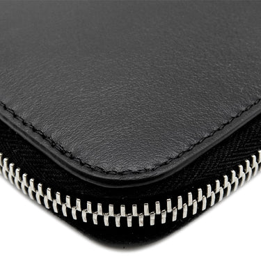 ジバンシイ GIVENCHY ヴォワイユー ネックストラップ カードホルダー BK60F6K1Y1 001 ブラック グレインカーフレザー 二つ折り財布 シルバー金具 コンパクト