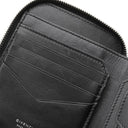 ジバンシイ GIVENCHY ヴォワイユー ネックストラップ カードホルダー BK60F6K1Y1 001 ブラック グレインカーフレザー 二つ折り財布 シルバー金具 コンパクト