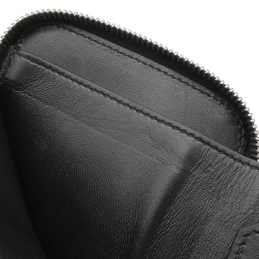 ジバンシイ GIVENCHY ヴォワイユー ネックストラップ カードホルダー BK60F6K1Y1 001 ブラック グレインカーフレザー 二つ折り財布 シルバー金具 コンパクト