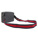 グッチ GUCCI GG ミディアム クロスボディバッグ 822072 ブラック GGスプリームキャンバス ショルダーバッグ シルバー金具 黒 ショルダー