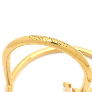 ルイヴィトン LOUIS VUITTON バーグ LV エクリプス M00768 ゴールド メタル #S リング 指輪 BAGUE LV ECLIPSE 11号