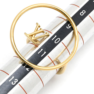 ルイヴィトン LOUIS VUITTON バーグ LV エクリプス M00768 ゴールド メタル #S リング 指輪 BAGUE LV ECLIPSE 11号