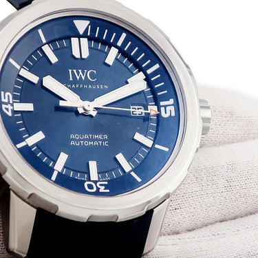 腕時計 IWC IWC アクアタイマー オートマティック IW328801 自動巻き メンズ 青 逆回転防止インナーベゼル ダイバーズ