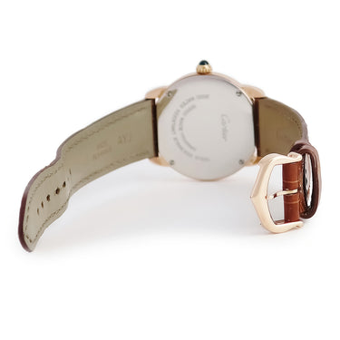 腕時計 カルティエ Cartier ロンド ソロ ドゥ カルティエ SM W6701007 クオーツ レディース K18RG×SS コンビ ローマン 青針
