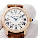 腕時計 カルティエ Cartier ロンド ソロ ドゥ カルティエ SM W6701007 クオーツ レディース K18RG×SS コンビ ローマン 青針